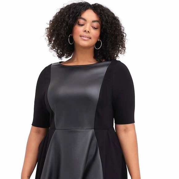 torrid Dresses & Skirts - Torrid Luxe Ponte Coated Skater Dress
